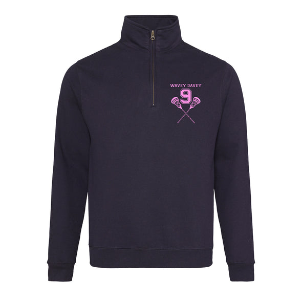 Support Wavey Davey Printed Quarter Zip Sweatshirt