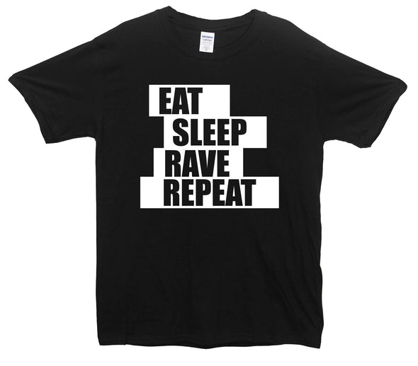 Fatboy Slim Eat Sleep Rave Repeat Printed T-Shirt - Mr Wings Emporium 