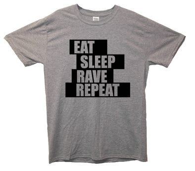 Fatboy Slim Eat Sleep Rave Repeat Printed T-Shirt - Mr Wings Emporium 