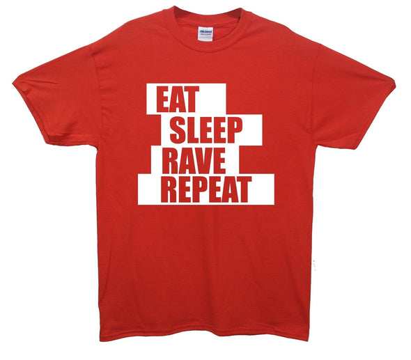 Fatboy Slim Eat Sleep Rave Repeat Printed T-Shirt - Mr Wings Emporium 