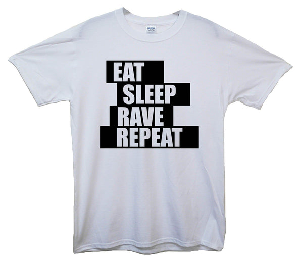Fatboy Slim Eat Sleep Rave Repeat Printed T-Shirt - Mr Wings Emporium 