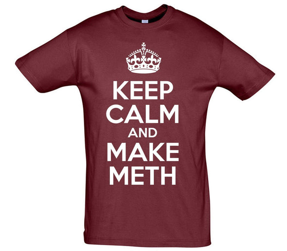 Breaking Bad Keep Calm And Make Meth Printed T-Shirt - Mr Wings Emporium 