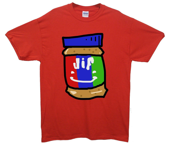 Happy Jif Peanut Butter Printed T-Shirt - Mr Wings Emporium 