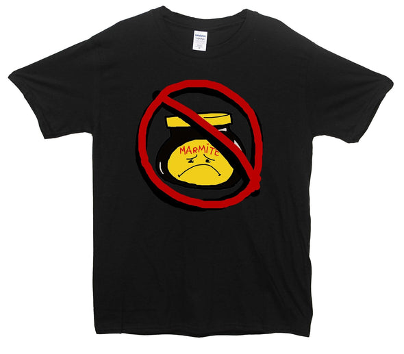 Hate Marmite Sad Face Printed T-Shirt - Mr Wings Emporium 