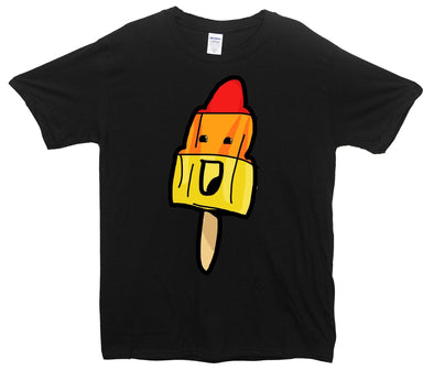 Happy Rocket Ice Lolly Printed T-Shirt - Mr Wings Emporium 