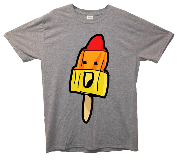 Happy Rocket Ice Lolly Printed T-Shirt - Mr Wings Emporium 