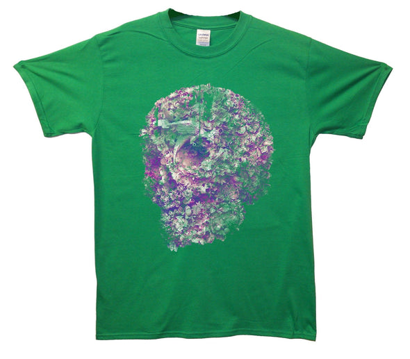 Floral Skull Printed T-Shirt - Mr Wings Emporium 