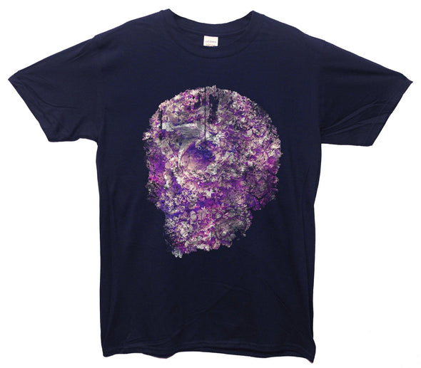 Floral Skull Printed T-Shirt - Mr Wings Emporium 