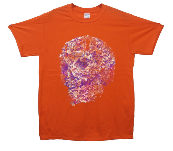 Floral Skull Printed T-Shirt - Mr Wings Emporium 