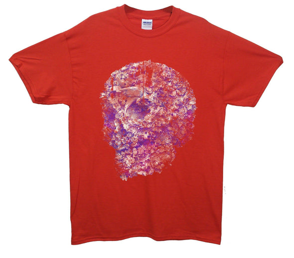 Floral Skull Printed T-Shirt - Mr Wings Emporium 