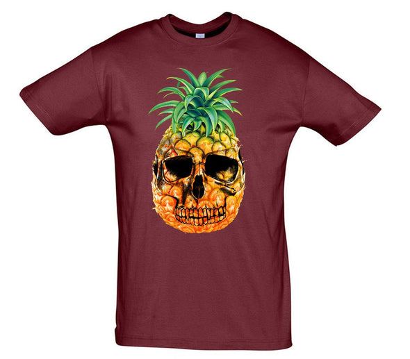 Cool Pineapple Skull Printed T-Shirt - Mr Wings Emporium 