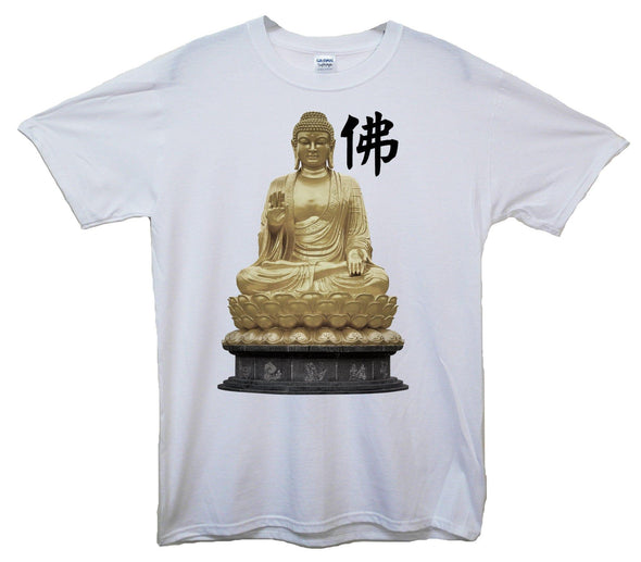 Budah Peace Statue Printed T-Shirt - Mr Wings Emporium 