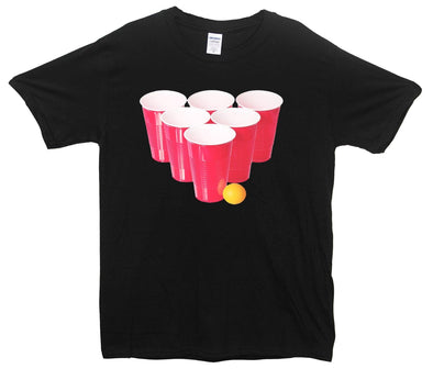 Beer Pong Printed T-Shirt - Mr Wings Emporium 