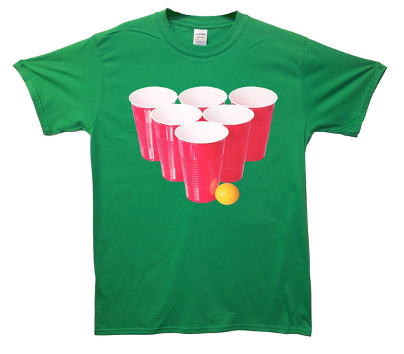 Beer Pong Printed T-Shirt - Mr Wings Emporium 