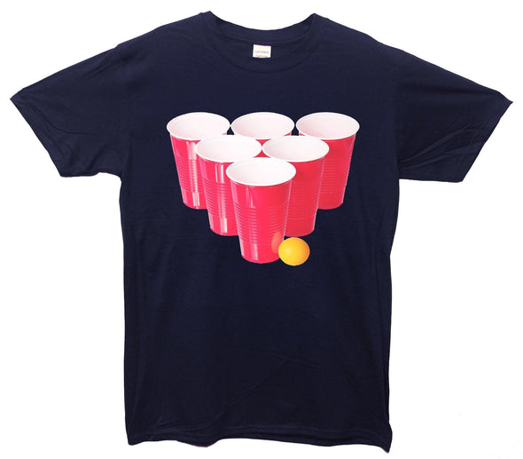 Beer Pong Printed T-Shirt - Mr Wings Emporium 