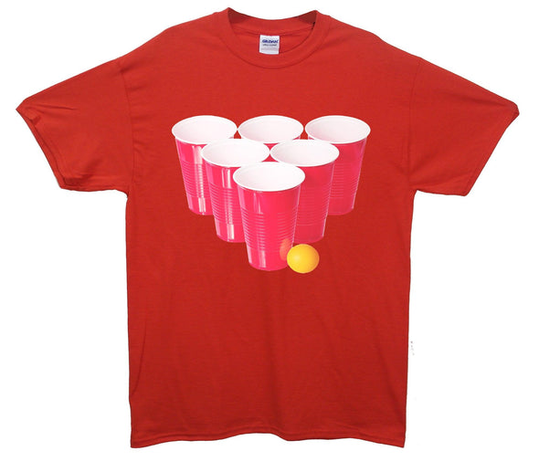 Beer Pong Printed T-Shirt - Mr Wings Emporium 