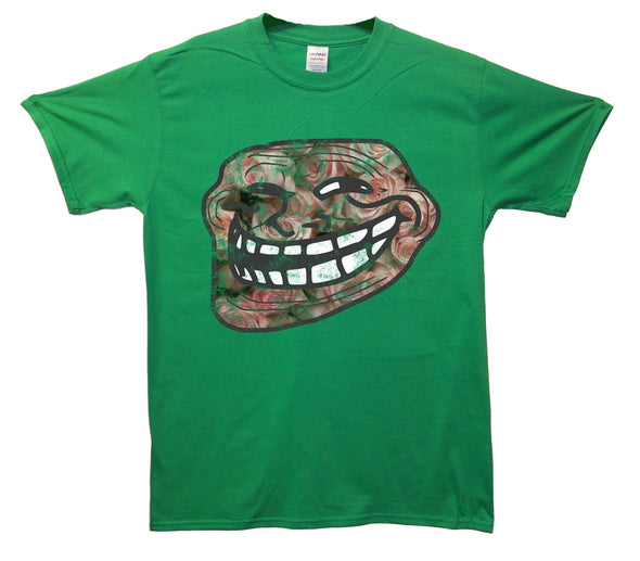 Floral Troll Face Printed T-Shirt - Mr Wings Emporium 