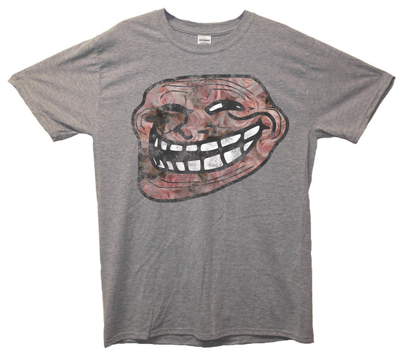 Floral Troll Face Printed T-Shirt - Mr Wings Emporium 