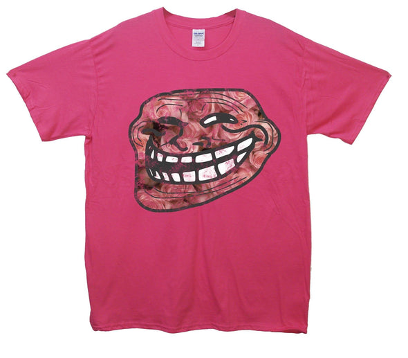 Floral Troll Face Printed T-Shirt - Mr Wings Emporium 