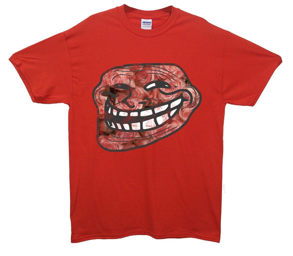 Floral Troll Face Printed T-Shirt - Mr Wings Emporium 