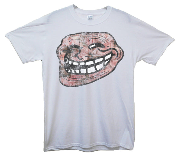 Floral Troll Face Printed T-Shirt - Mr Wings Emporium 