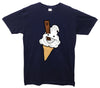 Happy 99 Ice Cream Printed T-Shirt - Mr Wings Emporium 