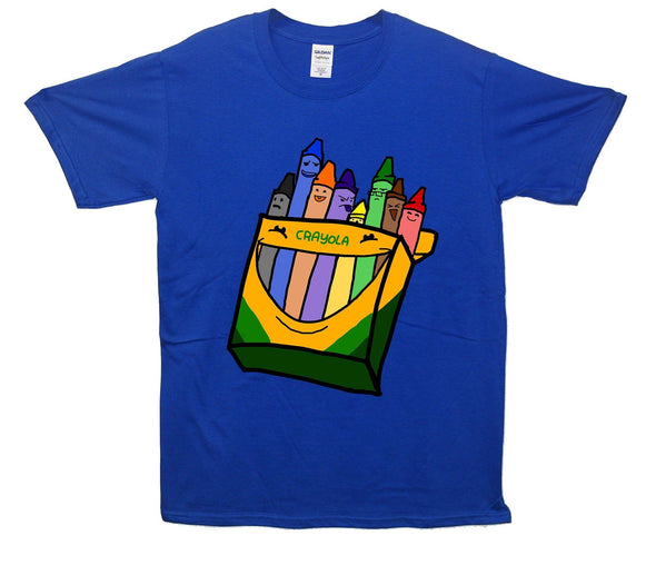 Happy Crayola Crayons Printed T-Shirt - Mr Wings Emporium 