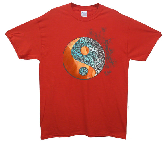 Colourful Yin Yang Life Printed T-Shirt - Mr Wings Emporium 