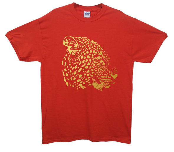 Gold Leopard Artwork Printed T-Shirt - Mr Wings Emporium 