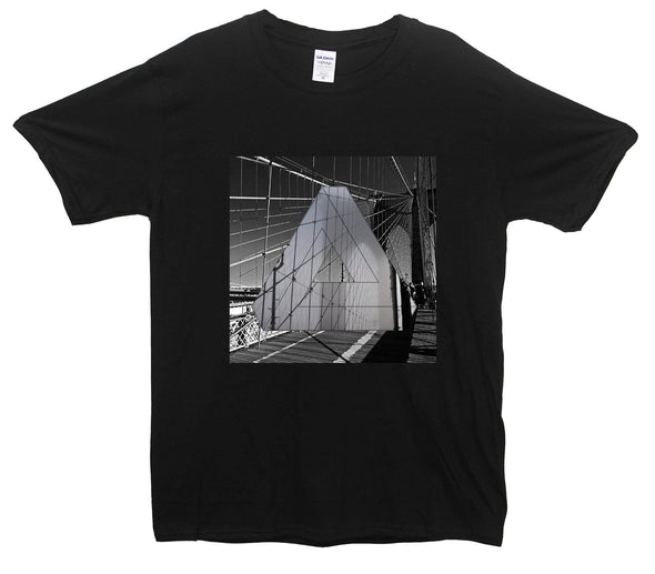 Brooklyn Bridge Triangle Prism Printed T-Shirt - Mr Wings Emporium 