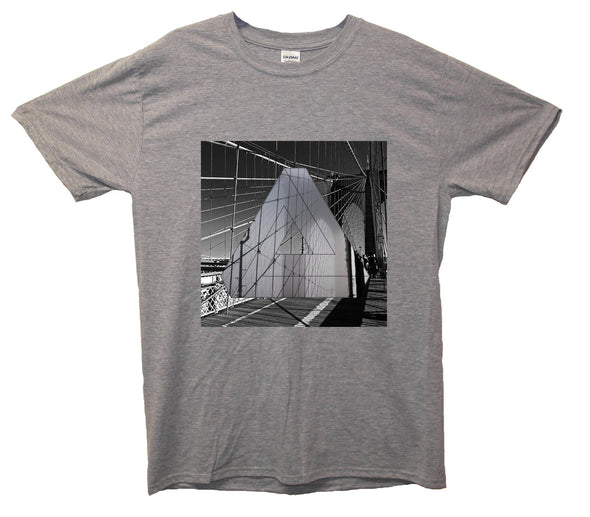 Brooklyn Bridge Triangle Prism Printed T-Shirt - Mr Wings Emporium 