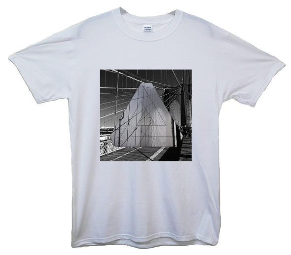 Brooklyn Bridge Triangle Prism Printed T-Shirt - Mr Wings Emporium 