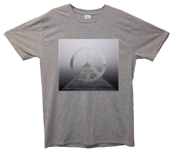Boardwalk Peace Sign Printed T-Shirt - Mr Wings Emporium 