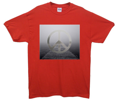 Boardwalk Peace Sign Printed T-Shirt - Mr Wings Emporium 