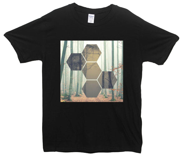 Forrest Hexagon Printed T-Shirt - Mr Wings Emporium 