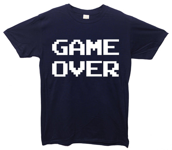 Game Over Gamer Pixel Printed T-Shirt - Mr Wings Emporium 