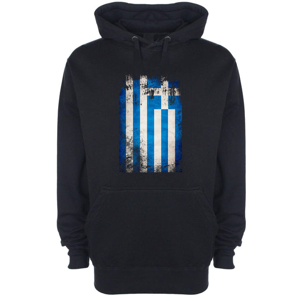 Greece Distressed Flag Printed Hoodie - Mr Wings Emporium 
