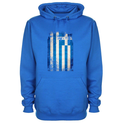 Greece Distressed Flag Printed Hoodie - Mr Wings Emporium 