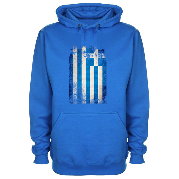 Greece Distressed Flag Printed Hoodie - Mr Wings Emporium 