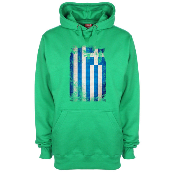 Greece Distressed Flag Printed Hoodie - Mr Wings Emporium 