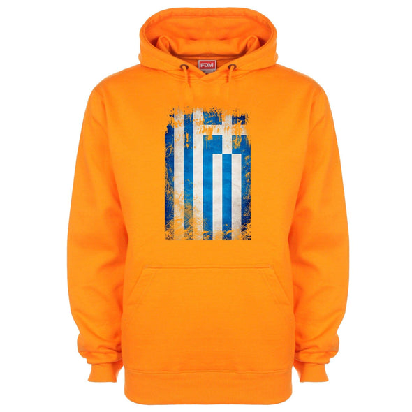 Greece Distressed Flag Printed Hoodie - Mr Wings Emporium 