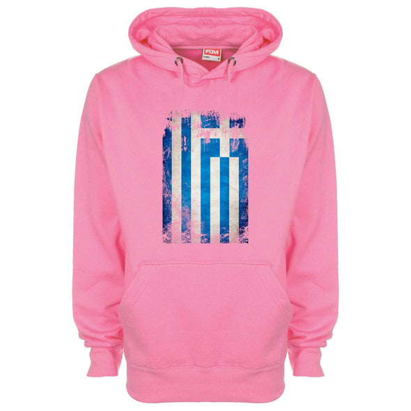 Greece Distressed Flag Printed Hoodie - Mr Wings Emporium 