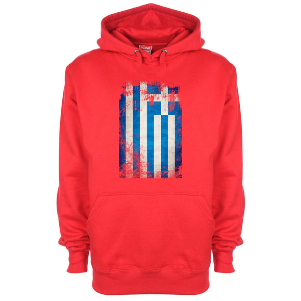 Greece Distressed Flag Printed Hoodie - Mr Wings Emporium 
