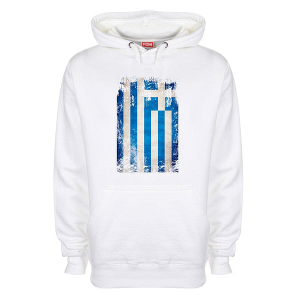 Greece Distressed Flag Printed Hoodie - Mr Wings Emporium 