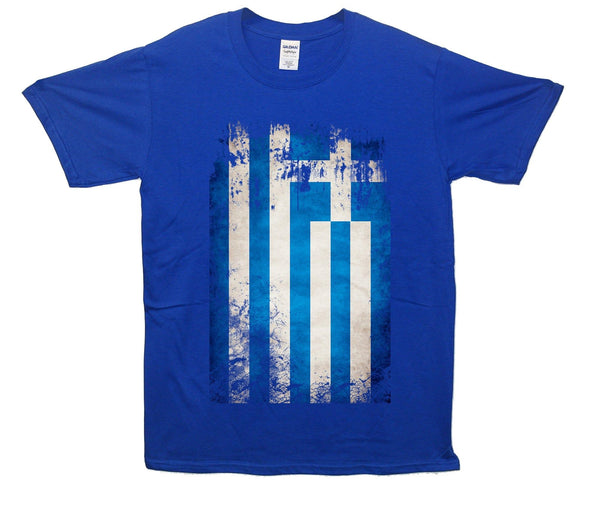 Greece Distressed Flag Printed T-Shirt - Mr Wings Emporium 