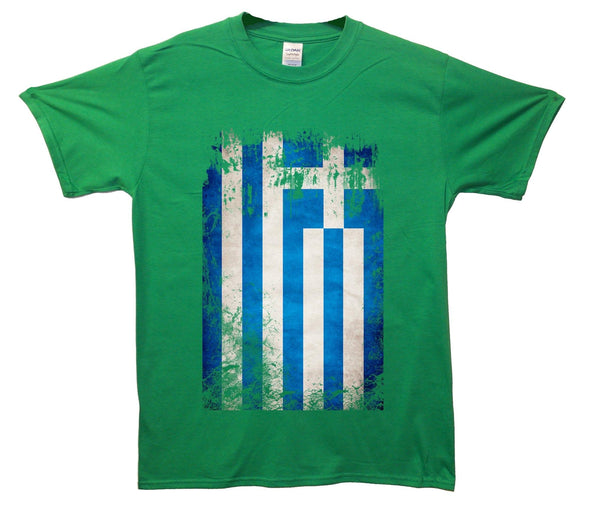 Greece Distressed Flag Printed T-Shirt - Mr Wings Emporium 