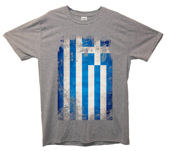 Greece Distressed Flag Printed T-Shirt - Mr Wings Emporium 