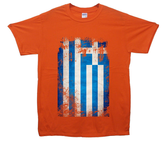 Greece Distressed Flag Printed T-Shirt - Mr Wings Emporium 