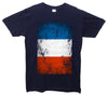 France Distressed Flag Printed T-Shirt - Mr Wings Emporium 