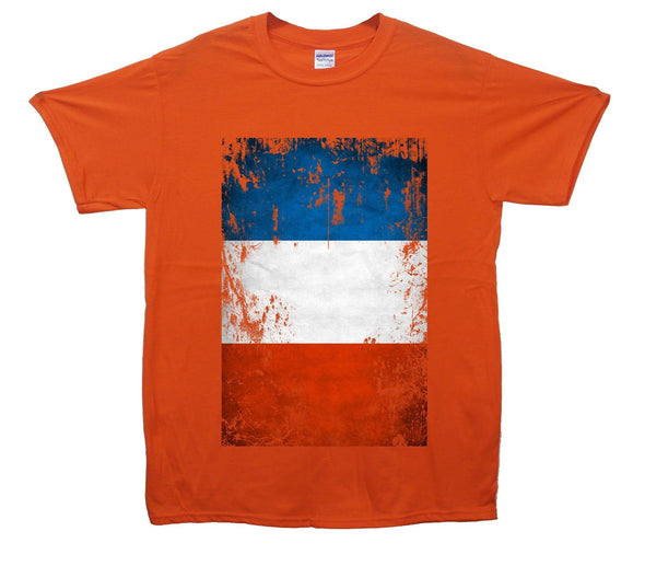 France Distressed Flag Printed T-Shirt - Mr Wings Emporium 